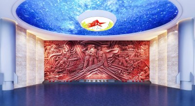 现代部队展厅3D模型下载